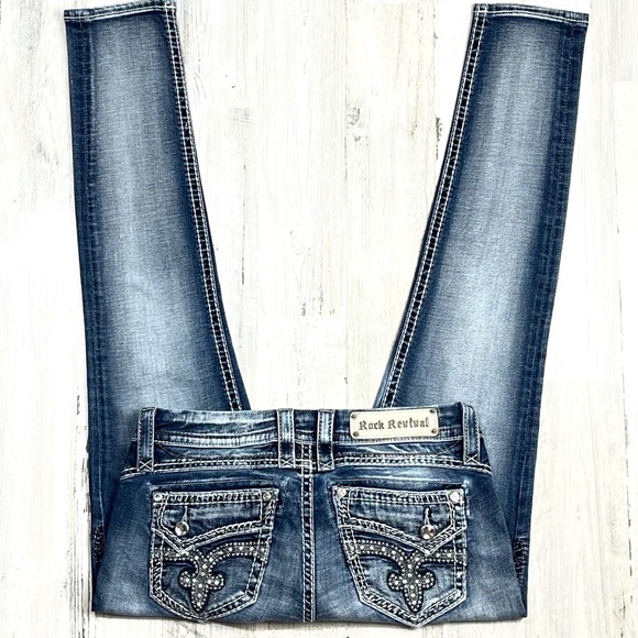 Rock Revival Barby Ankle Skinny Jean’s. Size 28 - Picture 1 of 7